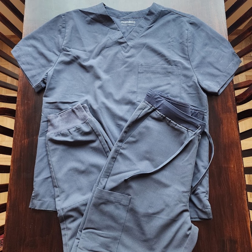 Mandala Scrub Set S/M Steel Blue Men's